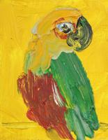 Hunt Slonem YELLOW PARROT Painting - Sold for $5,440 on 10-10-2026 (Lot 191).jpg